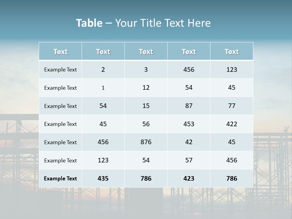 Construction, Pouring Concrete Reinforcement PowerPoint Template