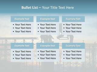 Construction, Pouring Concrete Reinforcement PowerPoint Template