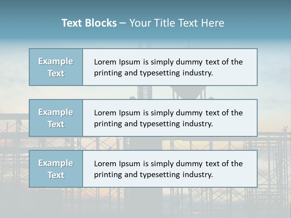 Construction, Pouring Concrete Reinforcement PowerPoint Template