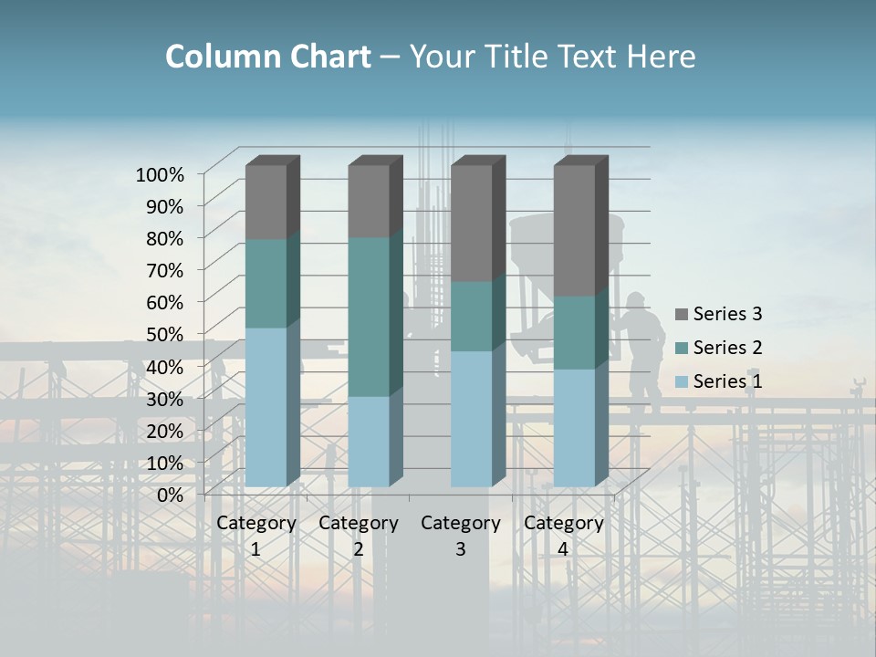 Construction, Pouring Concrete Reinforcement PowerPoint Template