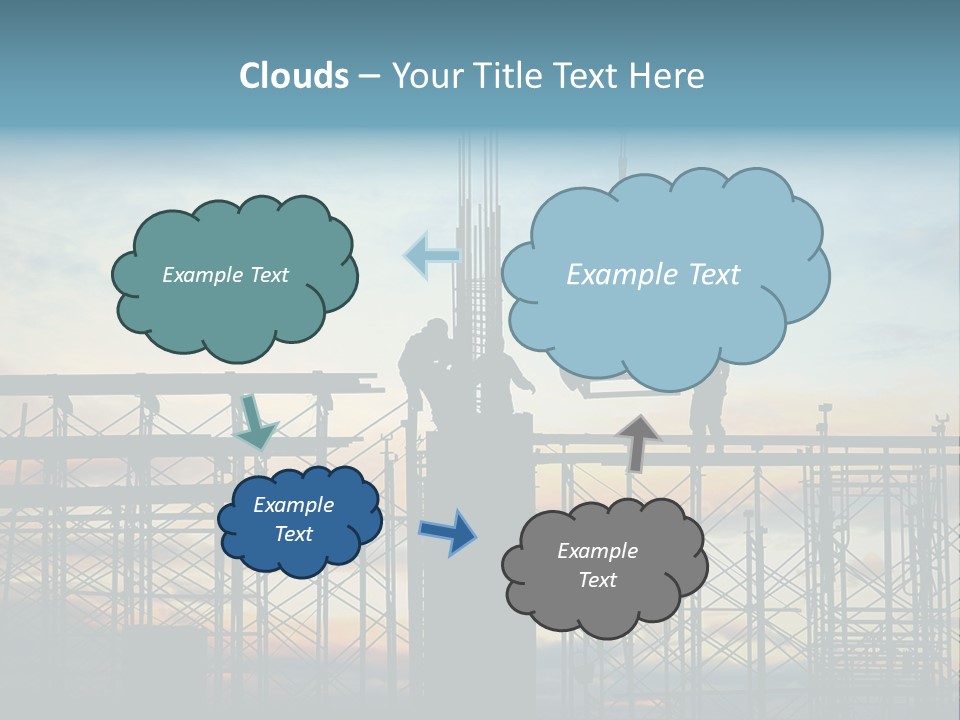 Construction, Pouring Concrete Reinforcement PowerPoint Template