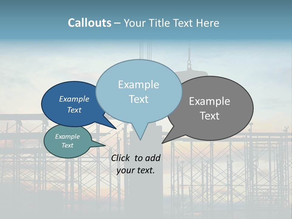 Construction, Pouring Concrete Reinforcement PowerPoint Template