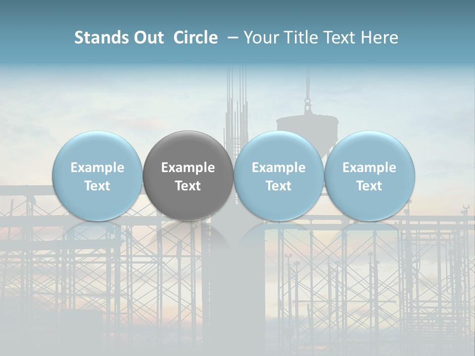 Construction, Pouring Concrete Reinforcement PowerPoint Template