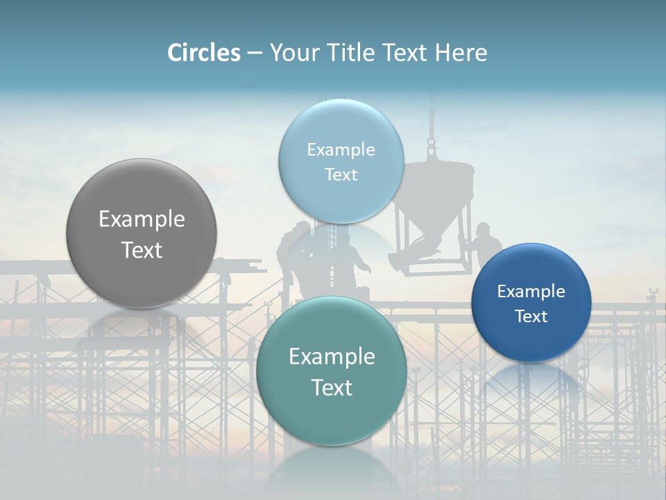 Construction, Pouring Concrete Reinforcement PowerPoint Template