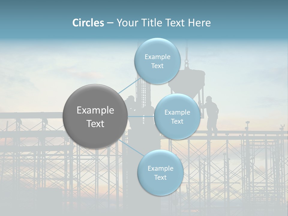 Construction, Pouring Concrete Reinforcement PowerPoint Template