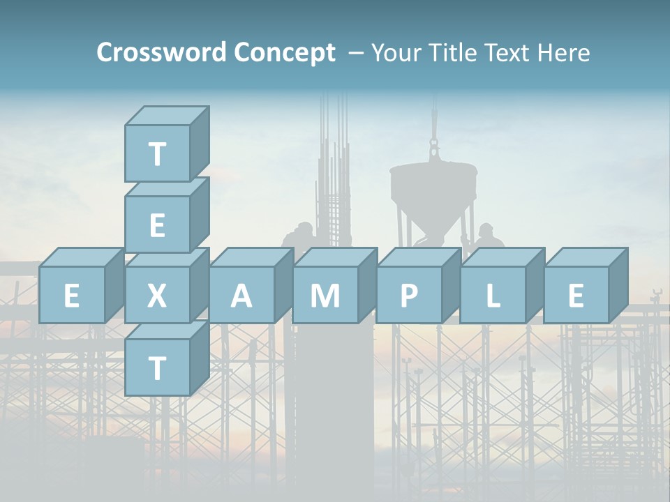 Construction, Pouring Concrete Reinforcement PowerPoint Template