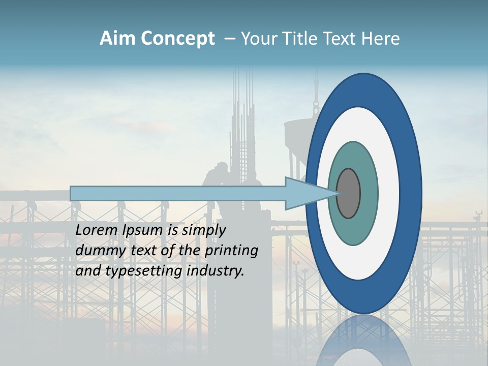 Construction, Pouring Concrete Reinforcement PowerPoint Template