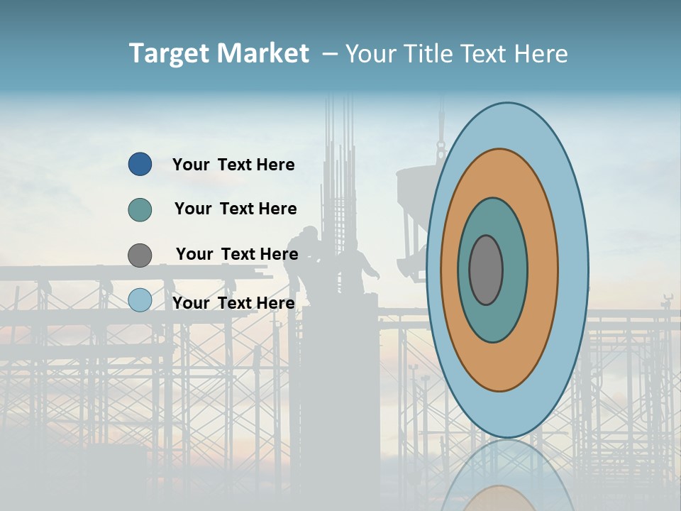Construction, Pouring Concrete Reinforcement PowerPoint Template