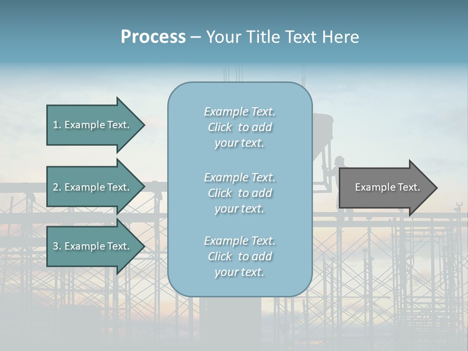 Construction, Pouring Concrete Reinforcement PowerPoint Template
