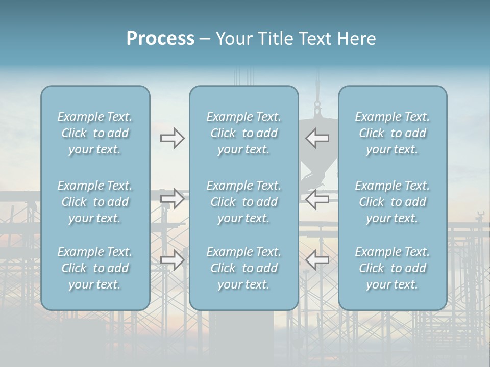 Construction, Pouring Concrete Reinforcement PowerPoint Template