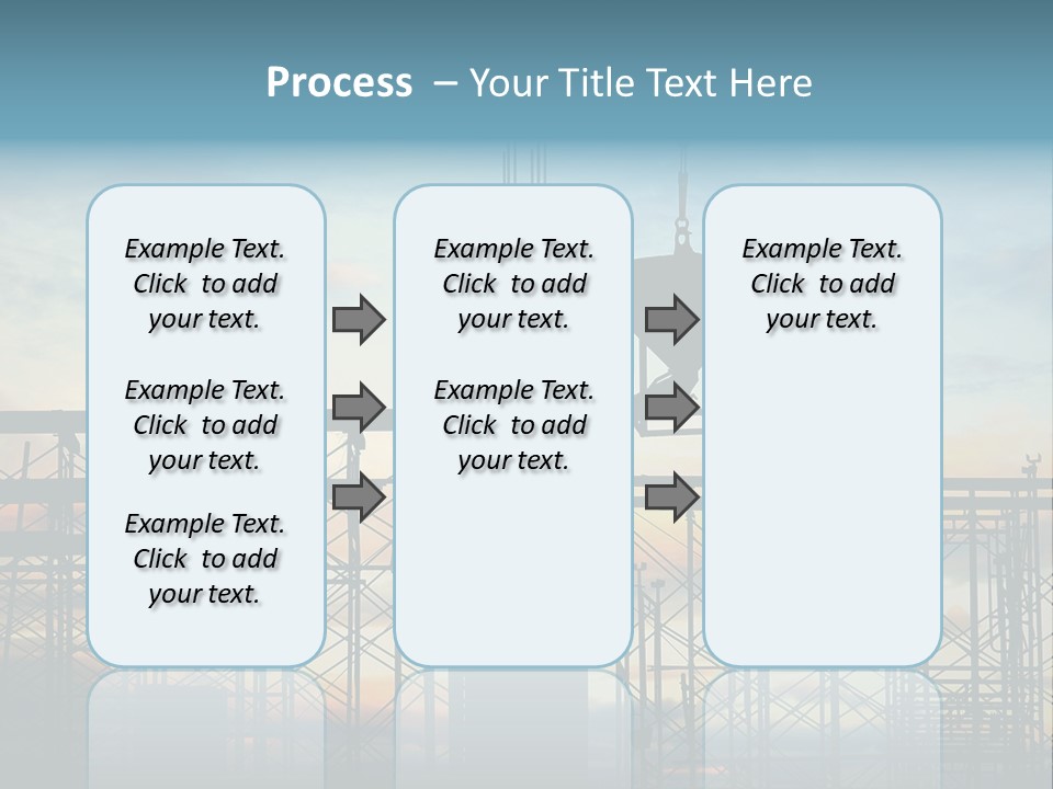 Construction, Pouring Concrete Reinforcement PowerPoint Template