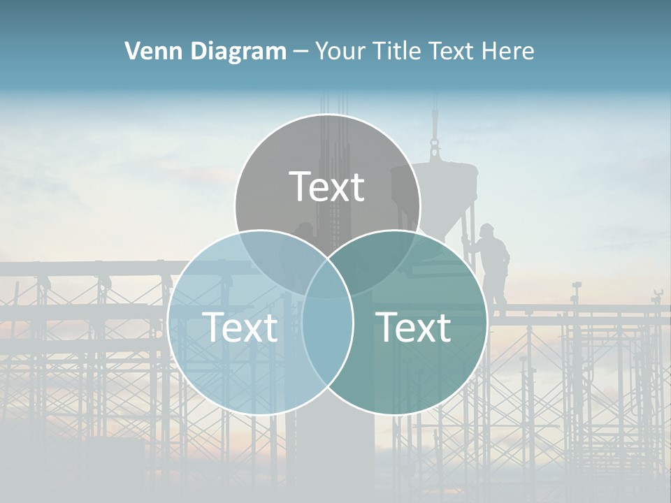 Construction, Pouring Concrete Reinforcement PowerPoint Template