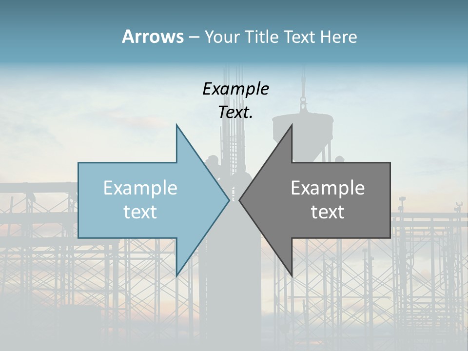 Construction, Pouring Concrete Reinforcement PowerPoint Template