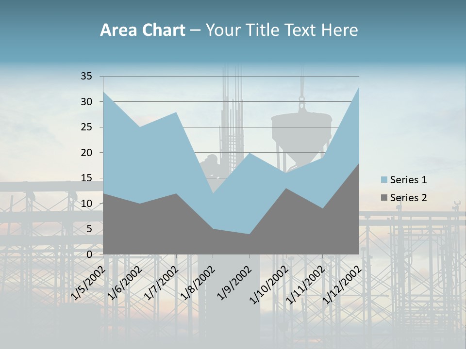Construction, Pouring Concrete Reinforcement PowerPoint Template
