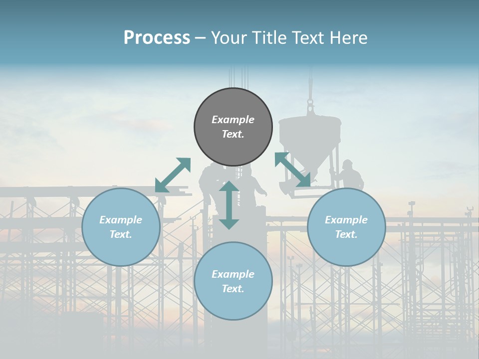 Construction, Pouring Concrete Reinforcement PowerPoint Template