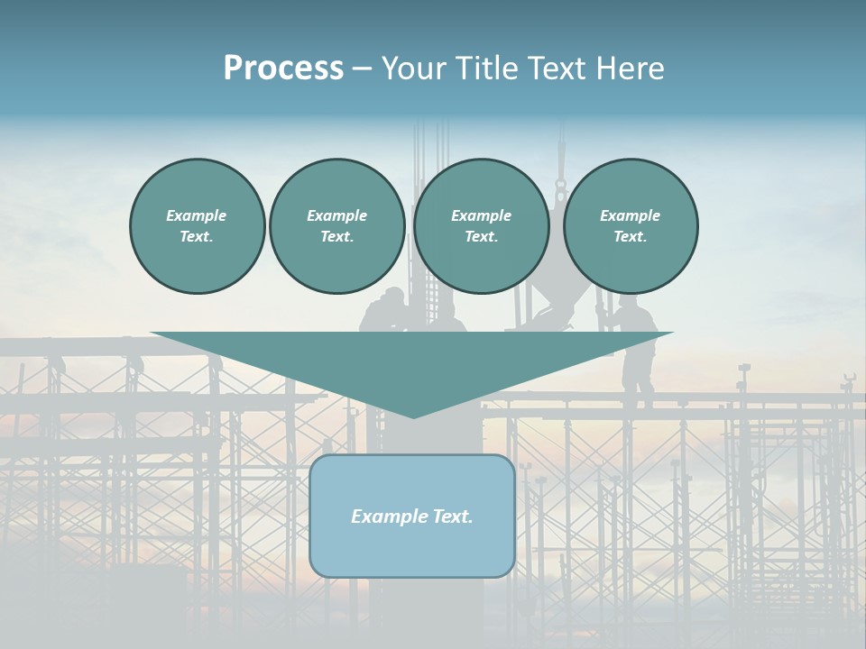 Construction, Pouring Concrete Reinforcement PowerPoint Template