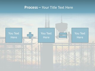 Construction, Pouring Concrete Reinforcement PowerPoint Template