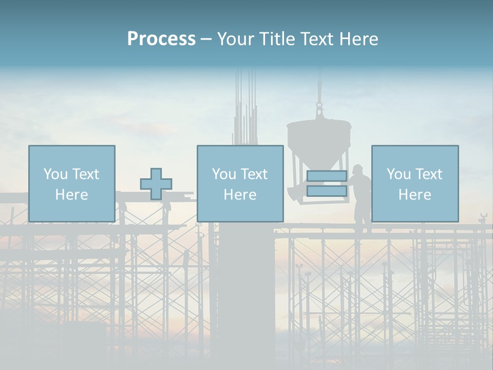 Construction, Pouring Concrete Reinforcement PowerPoint Template