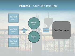 Construction, Pouring Concrete Reinforcement PowerPoint Template