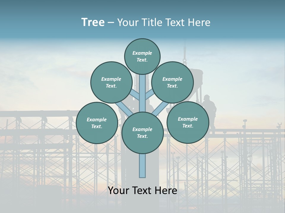 Construction, Pouring Concrete Reinforcement PowerPoint Template
