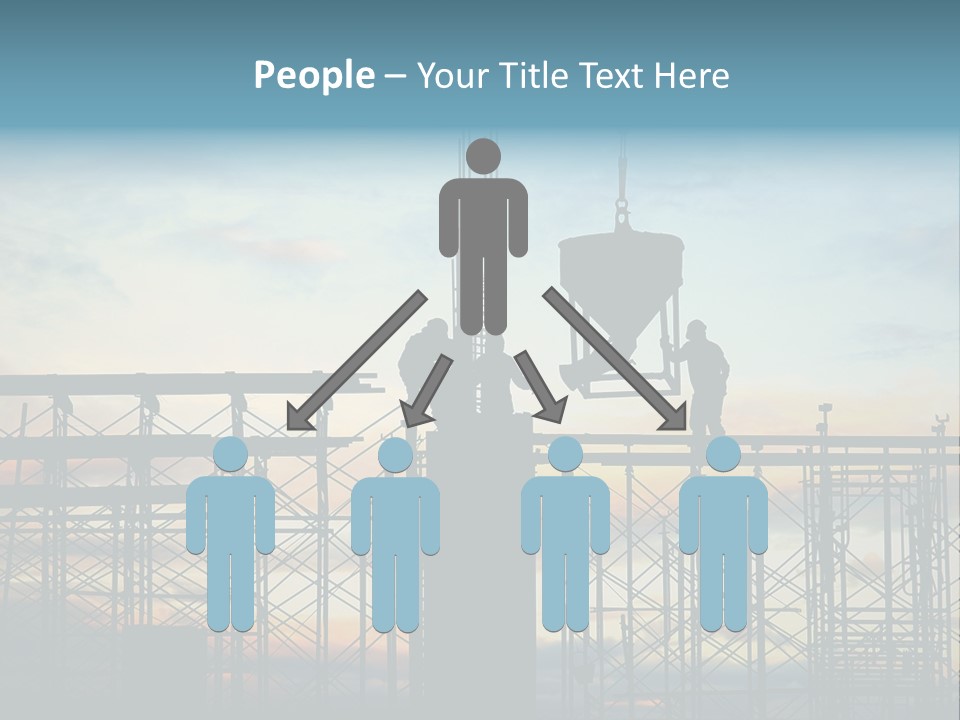 Construction, Pouring Concrete Reinforcement PowerPoint Template