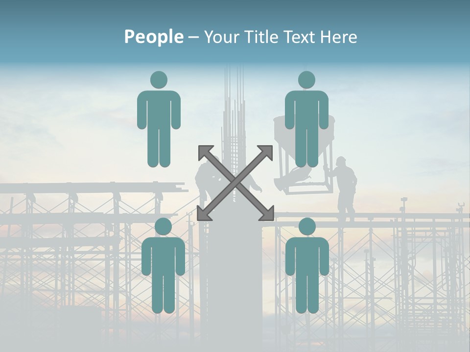 Construction, Pouring Concrete Reinforcement PowerPoint Template