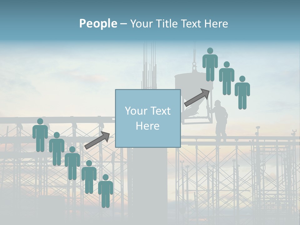 Construction, Pouring Concrete Reinforcement PowerPoint Template