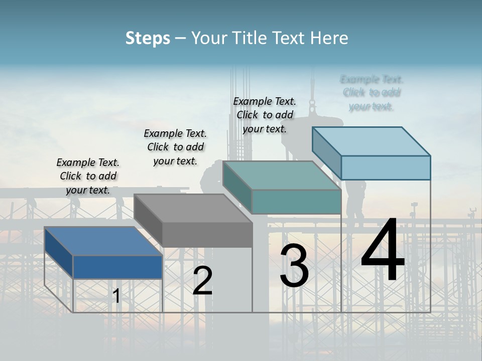 Construction, Pouring Concrete Reinforcement PowerPoint Template