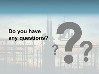 Construction, Pouring Concrete Reinforcement PowerPoint Template