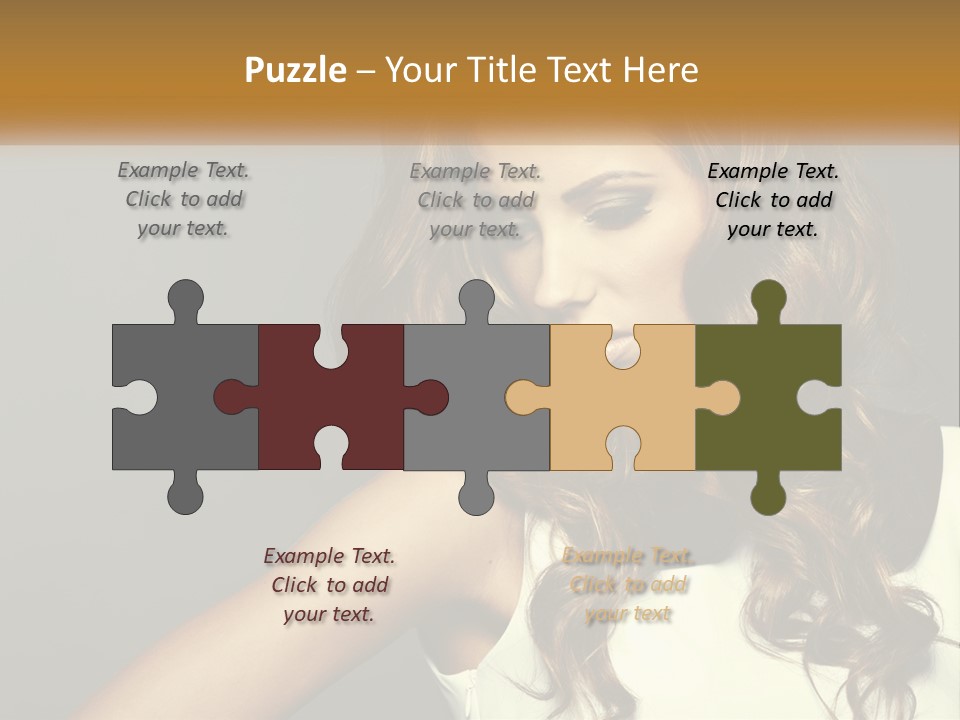 Makeup Dyed Hair PowerPoint Template