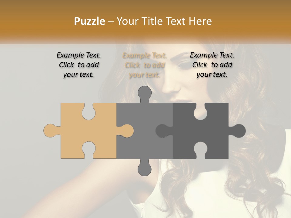 Makeup Dyed Hair PowerPoint Template