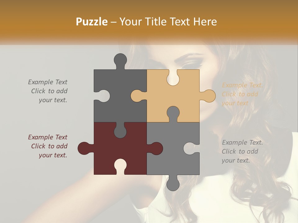 Makeup Dyed Hair PowerPoint Template