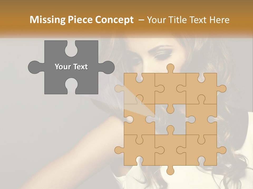 Makeup Dyed Hair PowerPoint Template