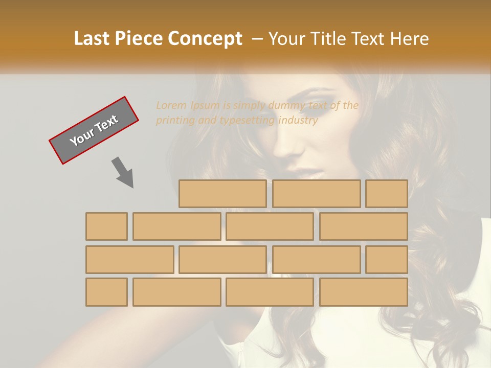 Makeup Dyed Hair PowerPoint Template
