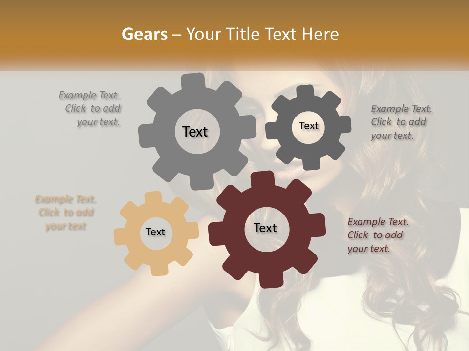 Makeup Dyed Hair PowerPoint Template