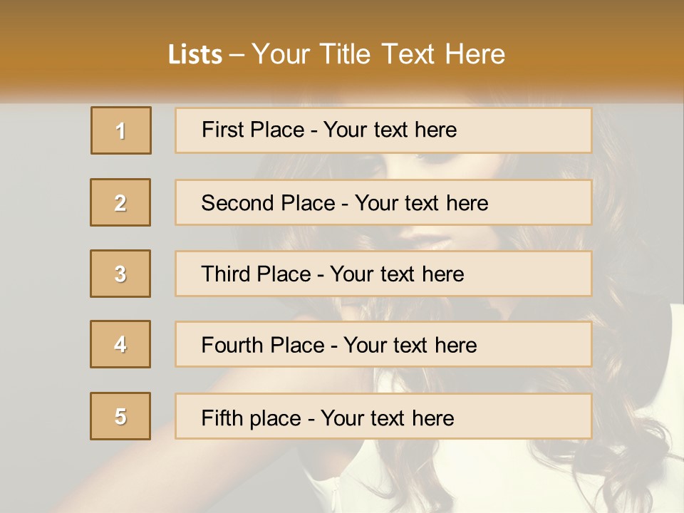 Makeup Dyed Hair PowerPoint Template