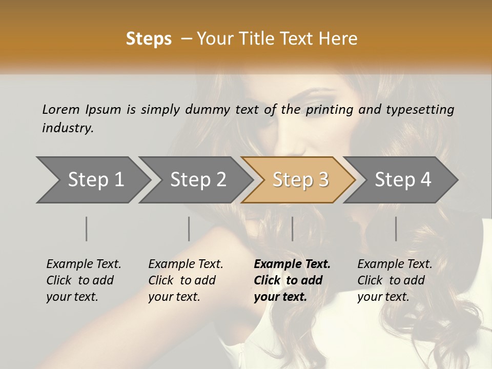 Makeup Dyed Hair PowerPoint Template