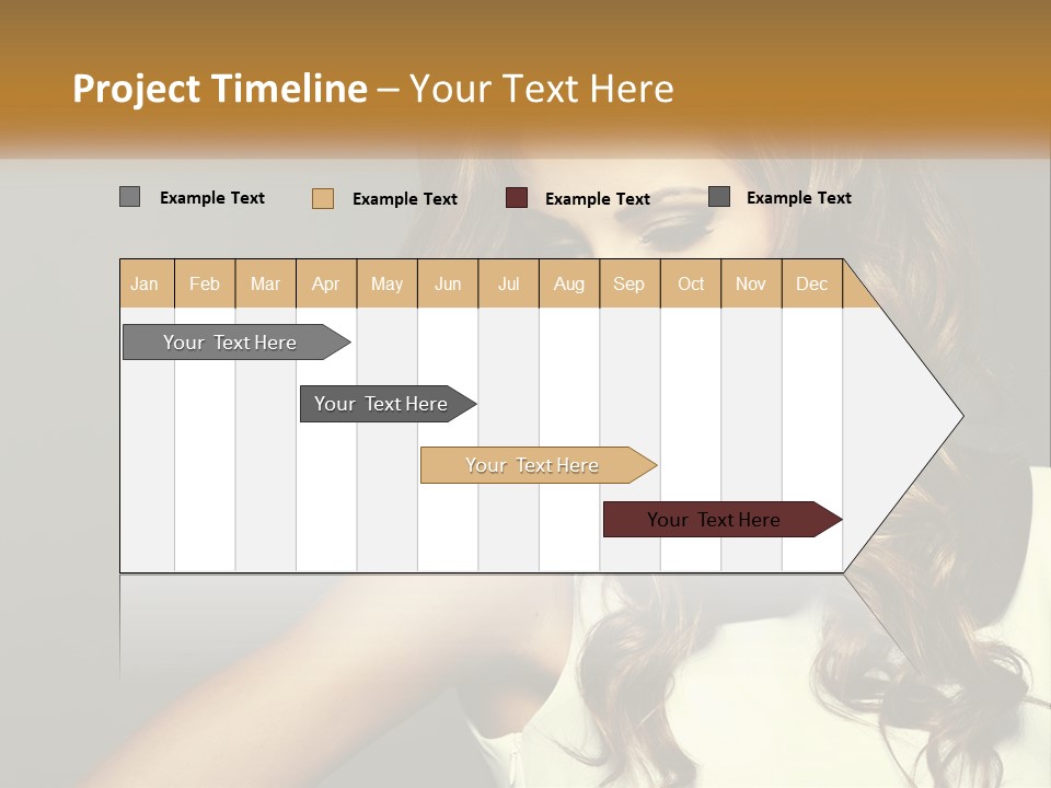 Makeup Dyed Hair PowerPoint Template