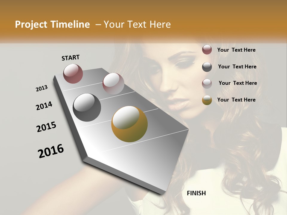 Makeup Dyed Hair PowerPoint Template