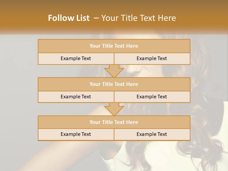 Makeup Dyed Hair PowerPoint Template