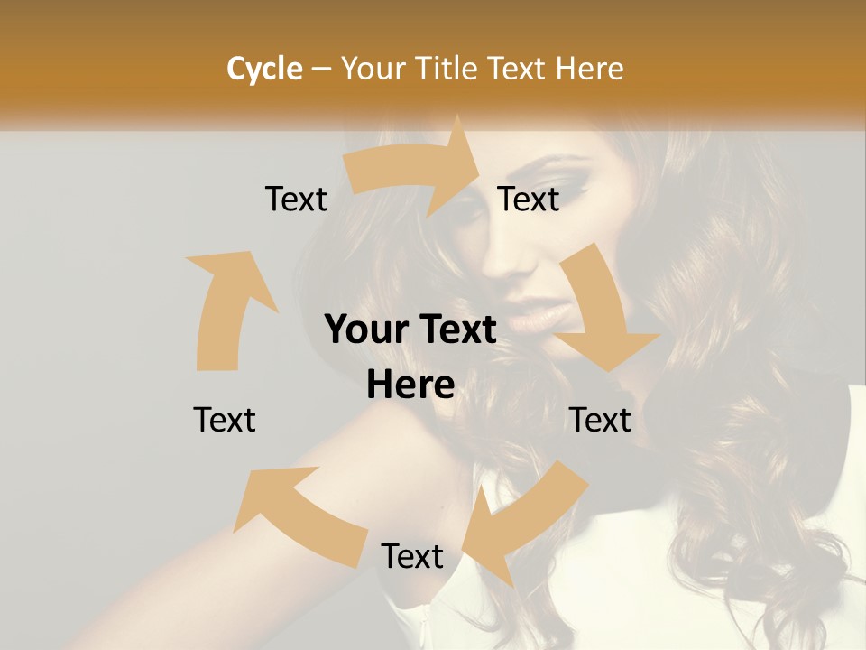 Makeup Dyed Hair PowerPoint Template