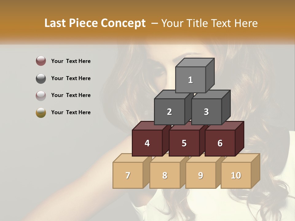 Makeup Dyed Hair PowerPoint Template