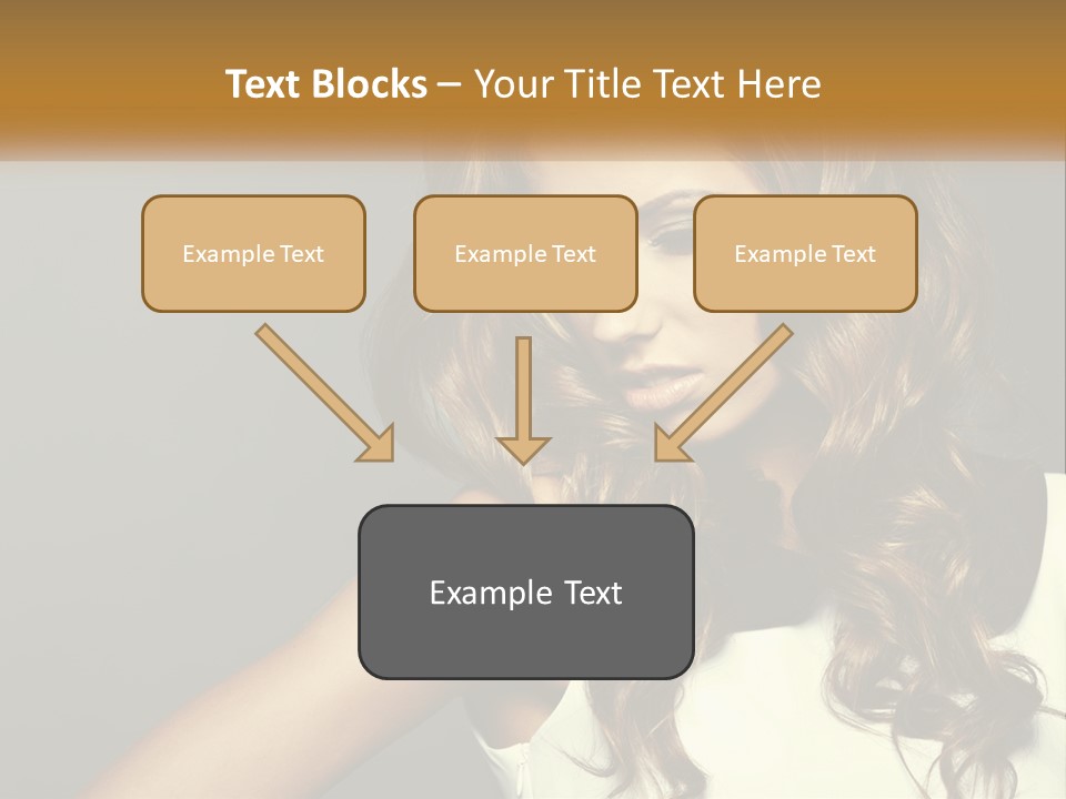 Makeup Dyed Hair PowerPoint Template