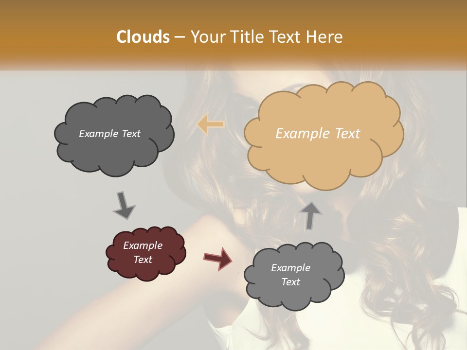 Makeup Dyed Hair PowerPoint Template