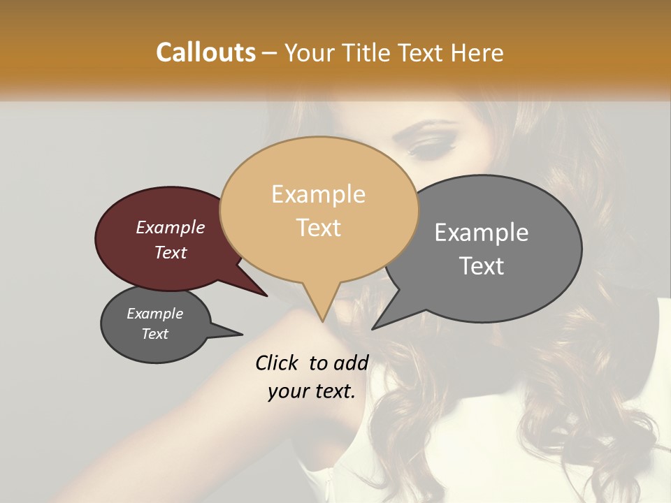 Makeup Dyed Hair PowerPoint Template