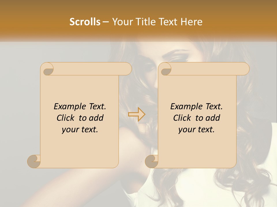 Makeup Dyed Hair PowerPoint Template