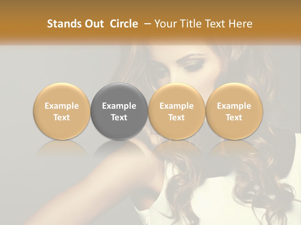 Makeup Dyed Hair PowerPoint Template