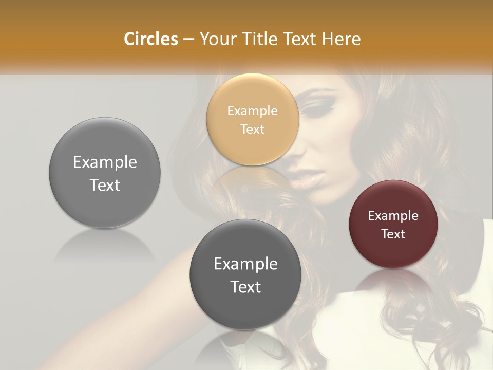 Makeup Dyed Hair PowerPoint Template