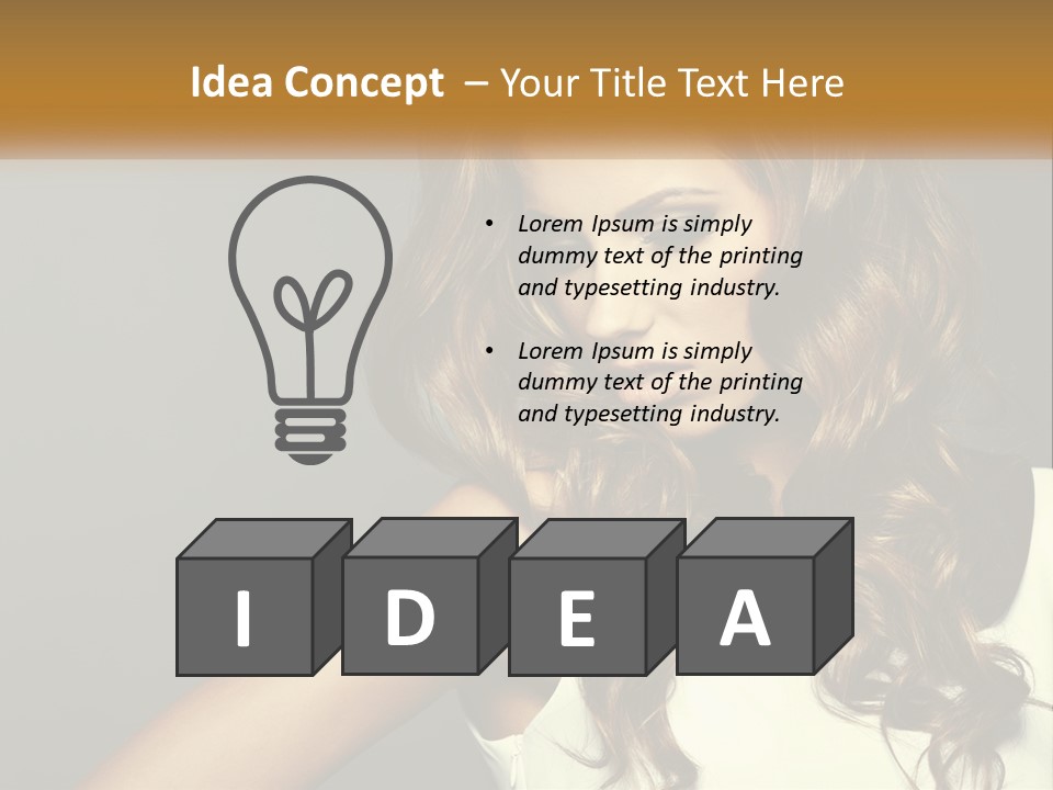 Makeup Dyed Hair PowerPoint Template