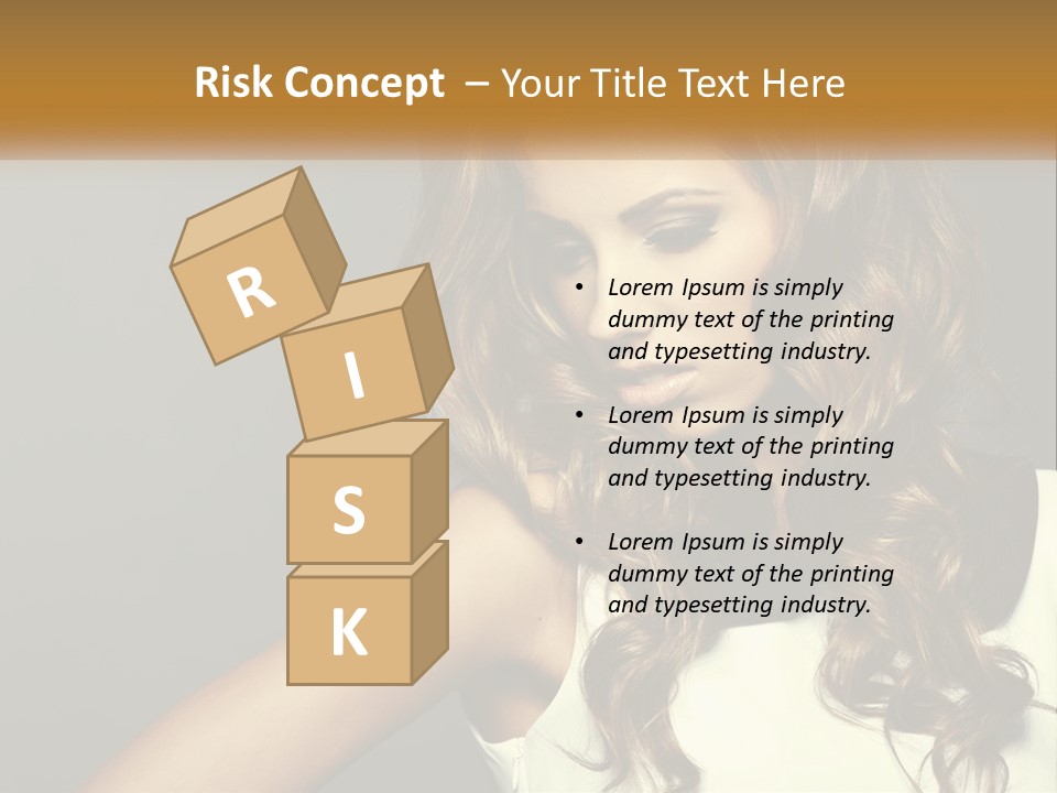 Makeup Dyed Hair PowerPoint Template